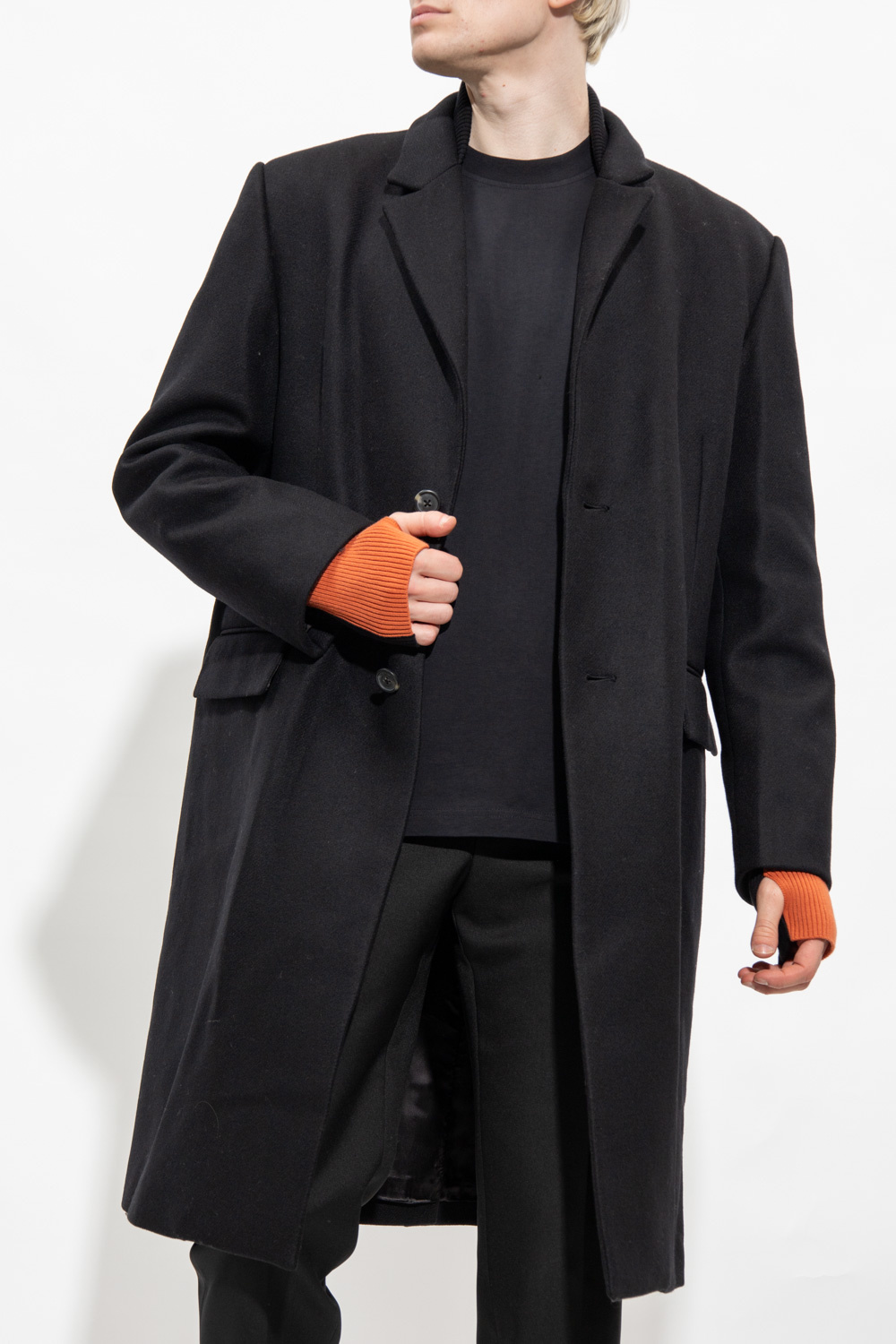 Black Wool coat Helmut Lang SchaferandweinerShops Croatia